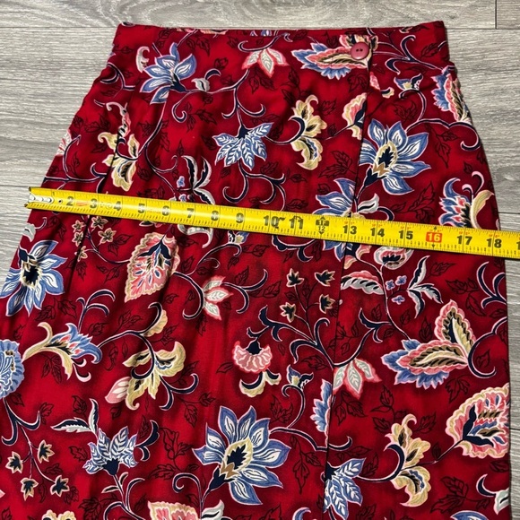 Vintage Stonebridge Women Floral Summer Bohemian Wrap Skirt Sz 8 MISSING BUTTON - Picture 11 of 15